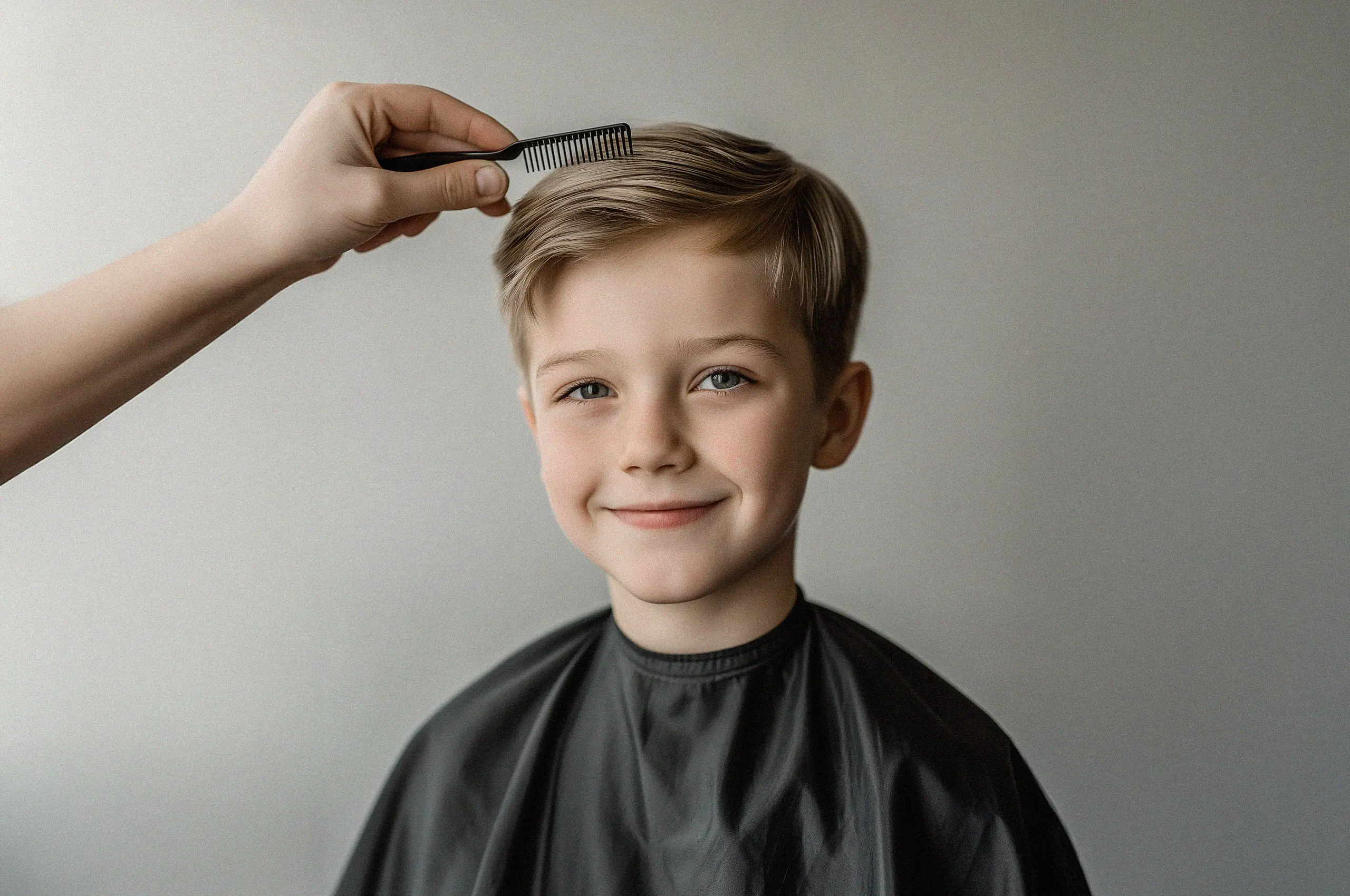 Cannes Image by notthoff La Biosthetique Friseur C Kind Junge vorne auf dem Stuhl